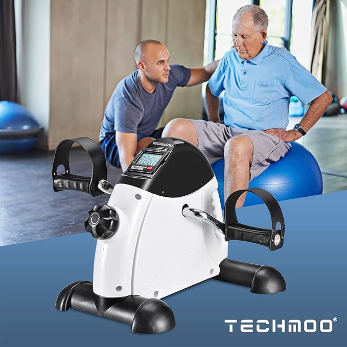 Under Desk Bike Pedal Exerciser Portable Home Exercise Bike Pedal Exerciser Foot Peddler Portable Therapy Bicycle Leg Peddler Portable Mini Cycle Bike for Hands Arm Trainer-FlexoryFit