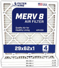 Filter King 29x62x1 Air Filter | 4-PACK | MERV 8 HVAC Pleated A/C Furnace Filters | MADE IN USA | Actual Size: 29 x 62 x .75"