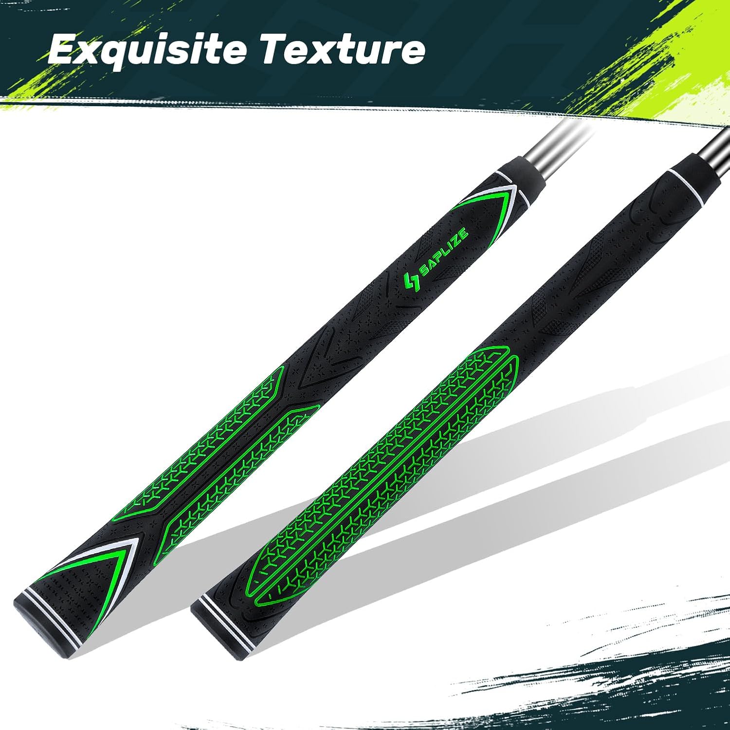 SAPLIZE High-performance Rubber Golf Grips 13 Pack, High Shock Absorption, Non-slip, Choose from 13 Grips with 15 Tapes or Full Regripping Kit, Available in Standard/Mid/Jumbo Sizes, CC10 Series