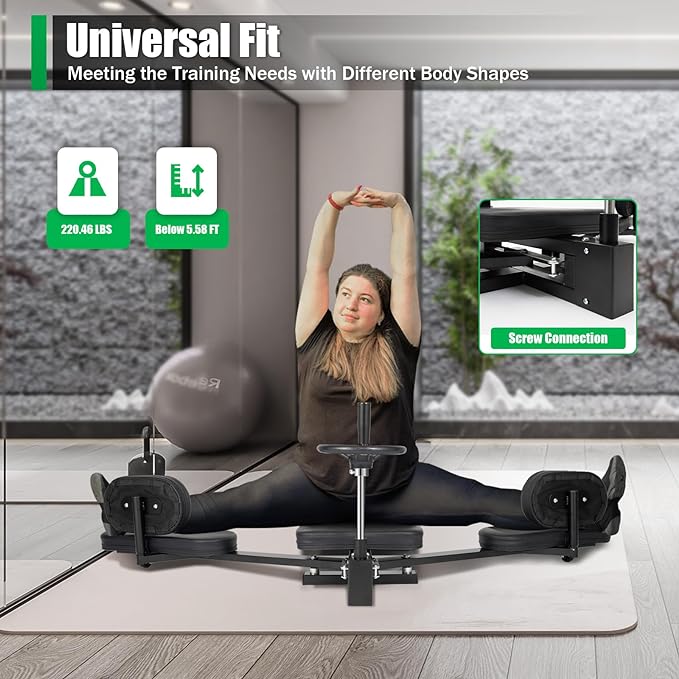 180° Stretch Leg Stretcher Split Machine, Split Machine for Flexibility, Hip Stretching Machines, for Yoga, Dance, and Martial Arts Enthusiasts, 220Lbs Load-Bearing Capacity-FlexoryFit