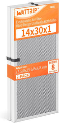 2-Pack 14x30x1 MERV 8 Reusable & Washable Electrostatic Air Filters by BreatheSmartLiveClean