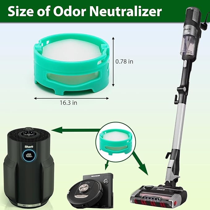 [6 Pack] Odor Neutralizer Technology Replacement Cartridges: Compatible with Shark AZ3000 AZ3002 HZ3000 HZ3002 HZ702 IZ862H IZ562H ZD550 ZU102 LA702 Vacuum Cleaner & Air Purifier - 1541FC3000 Original