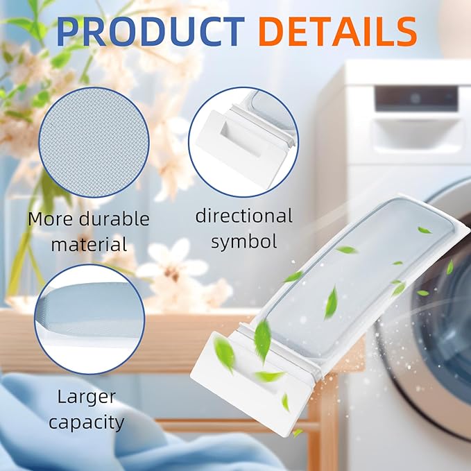 W10717210 W11607443 Dryer Lint Screen Filter White Replacement for Kenmore Maytag Whirlpool Dryer Lint Screen W11522758 W11607443 348846 348851 8558459 8557882 8559787