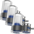 Buyusus Water Filter, Buyusus Water Purifier for Tap Water Fit Any Faucet, Dual-Mode Lead & Chlorine Remover, Universal Hose Adapter, Fits Any Tap for Kitchen Bathroom (3 pcs)