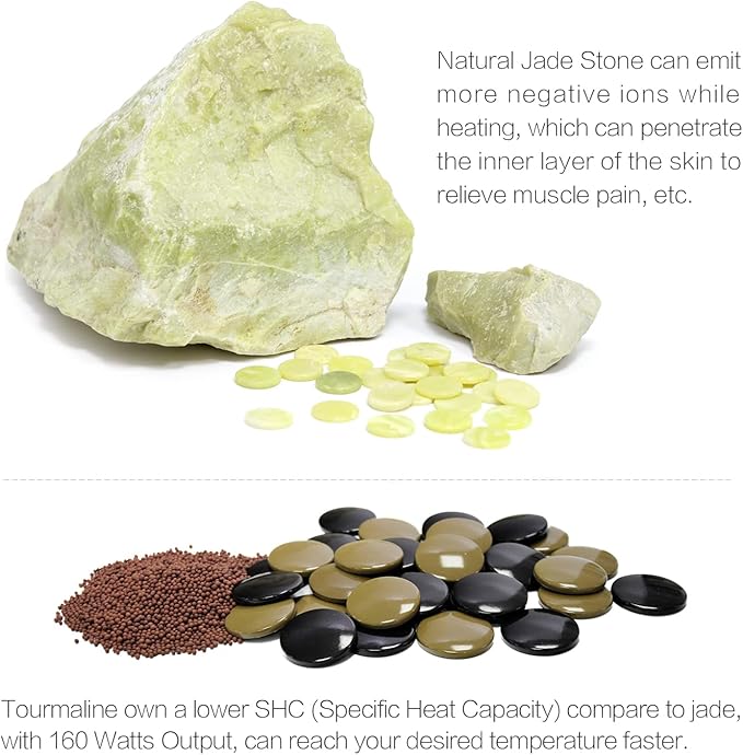 UTK Infrared Sauna Blanket, Sauna Blanket for Detox, Sauna FIR Therapy, Natural Jade & Tourmaline Stone, 660mm Photon, Pain Relief, Sweat Fast, Home SPA, Full-Size Body Blanket, 50 Plastic Wrap
