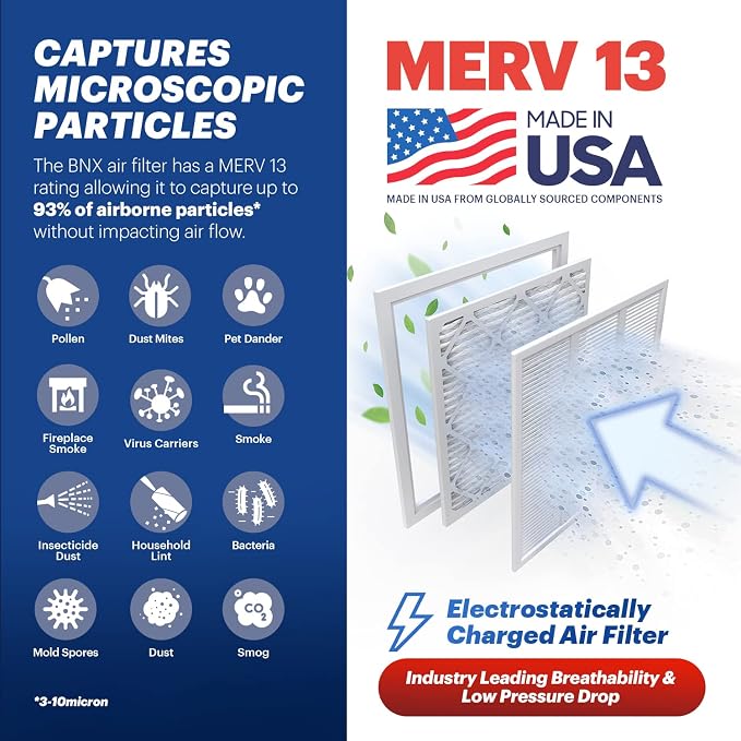 BNX TruFilter 20x25x4 MERV 13 Air Filter - Image 3