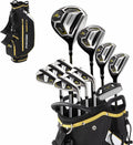 Precise M8 Men’s Golf Clubs Set – Complete 17-Piece Right-Handed Set with Driver, Fairway Wood, Hybrids, Irons (6-SW), Putter, Stand Bag & Headcovers – Kevlar Graphite Shafts – Regular/Tall Sizes