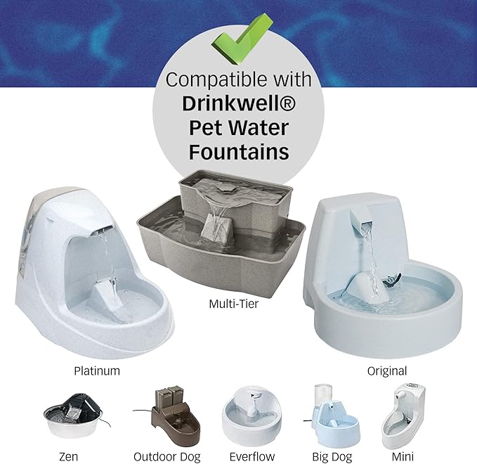 Premium Charcoal Filters for PetSafe Drinkwell Fountains, Pack of 10