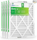 16x20x1 Air Filter 4 Pack, MERV 8 Pleated Dust Defense Air Filters Replacement Air Conditioner HVAC AC Furnace Filter, Durable and Lightweight