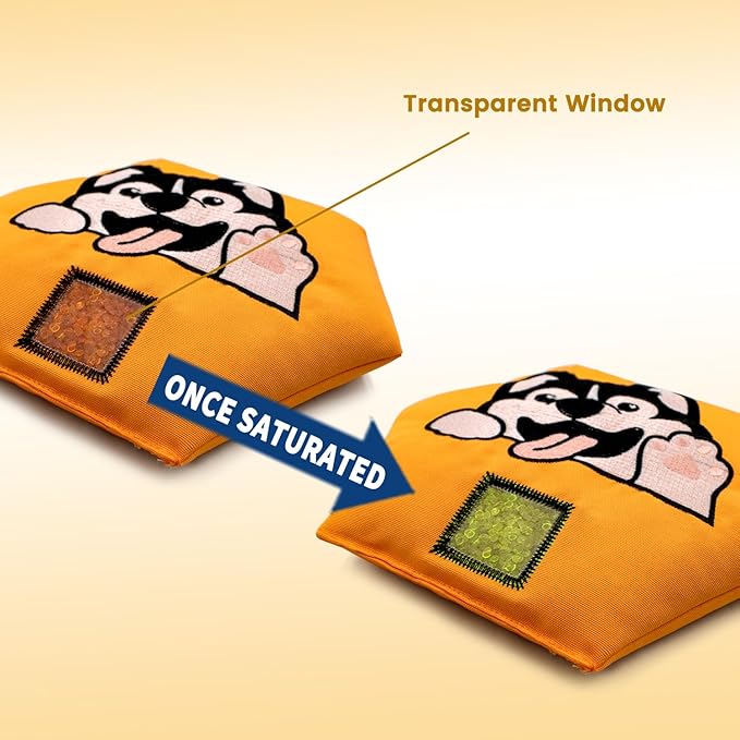 600g 2pcs Rechargeable Desiccant Packs for Storage, Color Indicating Silica Gel Packets Moisture Absorbers with Transparent Window, Reusable Dehumidifier Bags for Gun Safe Closet Basement Car