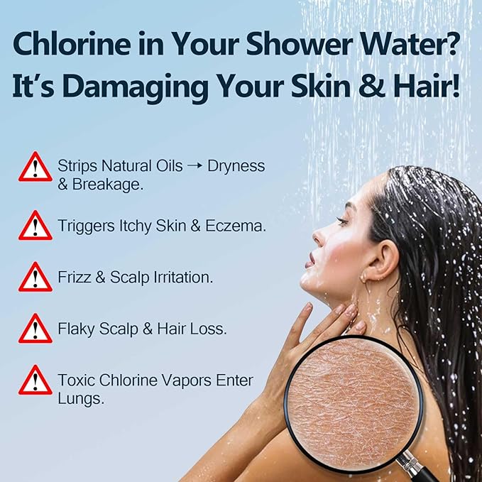 4 Pack Shower Filter Replacement Cartridge, Suitable for Hard Water, Removes Chlorine and Fluoride, Improves Skin and Hair Condition