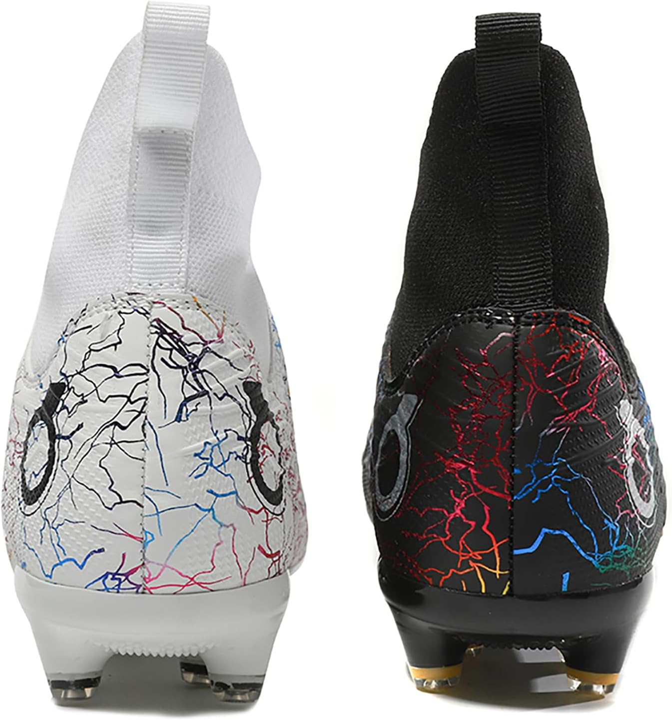 Men's Soccer Shoes High-Top Soccer Cleats Outdoor Breathable Athletic Professional Spikes Youth Boys Football Shoes Unisex