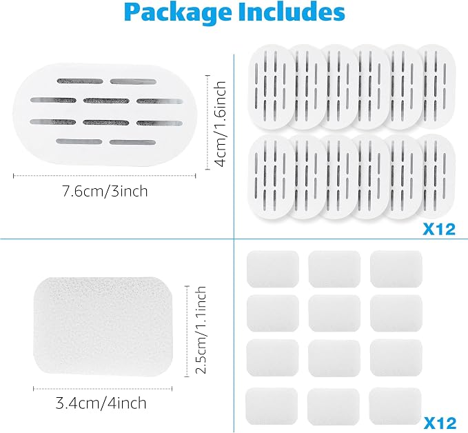MISFANS Ceramic Cat Water Fountain Filters, 12 Pack Replacement Filters & 12 - Image 2