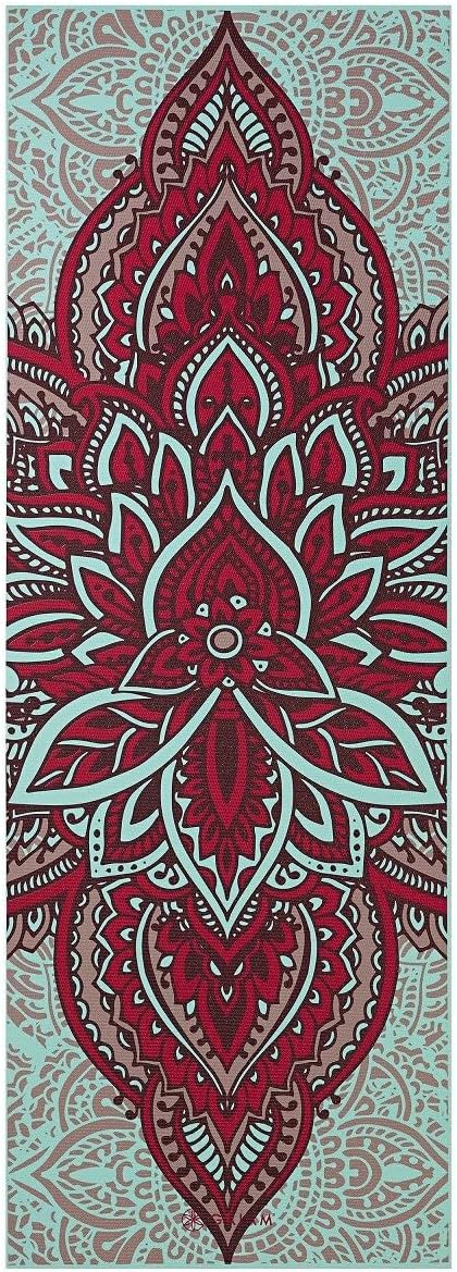 Gaiam Yoga Mat - Premium 6mm Print Reversible Extra Thick Non Slip Exercise & Fitness Mat for All Types of Yoga, Pilates & Floor Workouts (68" x 24" x 6mm Thick)-FlexoryFit