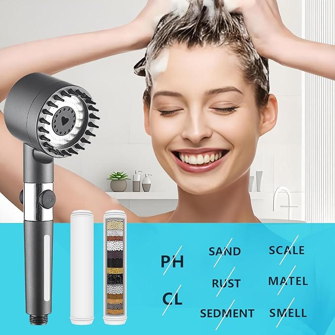 Replacement Water Filter for Shower Head Handheld,Compatible with PWERAN and Fitespot Shower Head Handheld Filter System,Removes Heavy Metals and Chlorine.(2 Pack)