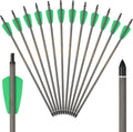 Crossbow Bolts 15 Inch Archery Carbon Crossbow Arrows with Moon Nocks Hunting Archery Arrows（12pcs