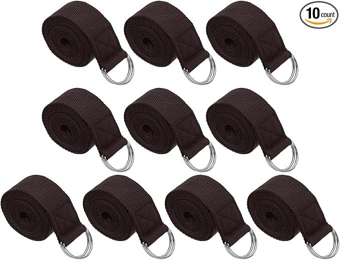 PATIKIL Yoga Strap for Stretching, Cotton Yoga Belt with Adjustable Metal D-Ring Buckle Stretch Band for Fitness Pilates-FlexoryFit