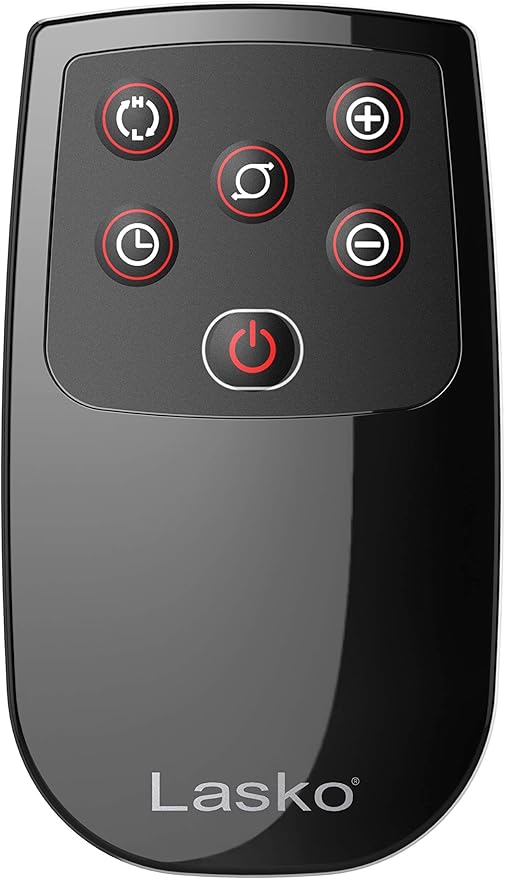 Lasko Oscillating Designer Ceramic Tower Space Heater for Home with Adjustable Thermostat, Timer and Remote Control, 16 Inches, 1500W, 6435