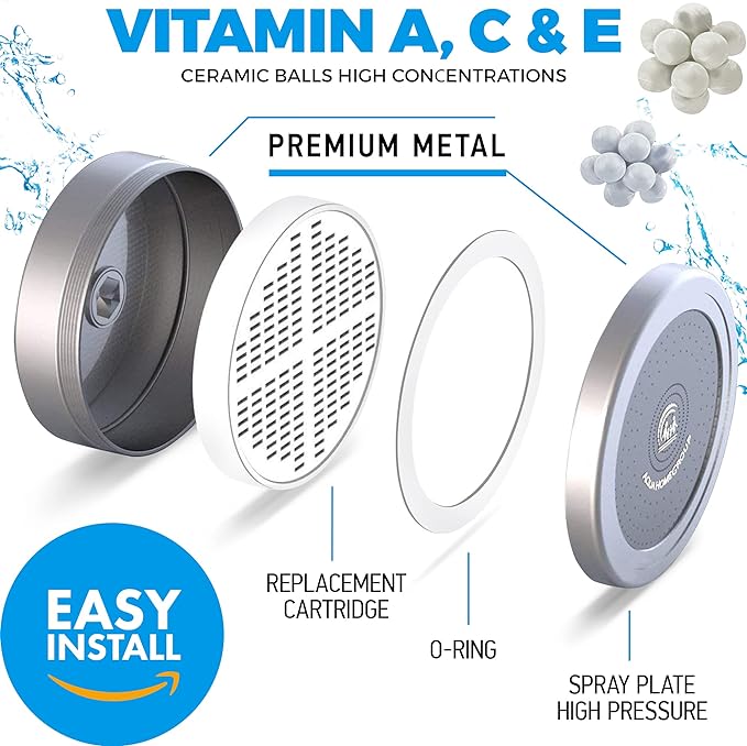 AquaHomeGroup - Filtered Shower Head & 20 Stage Shower Filter - Standard - - Image 5
