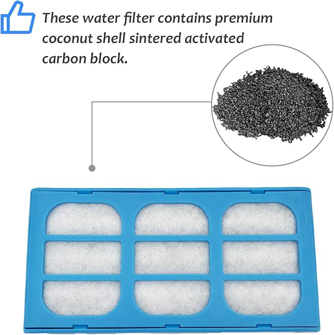 Cat Water Fountain Filter, 12 Pack Compatible with Cat Dog Mate Fountain Pet Cartridges Filter Replacement...