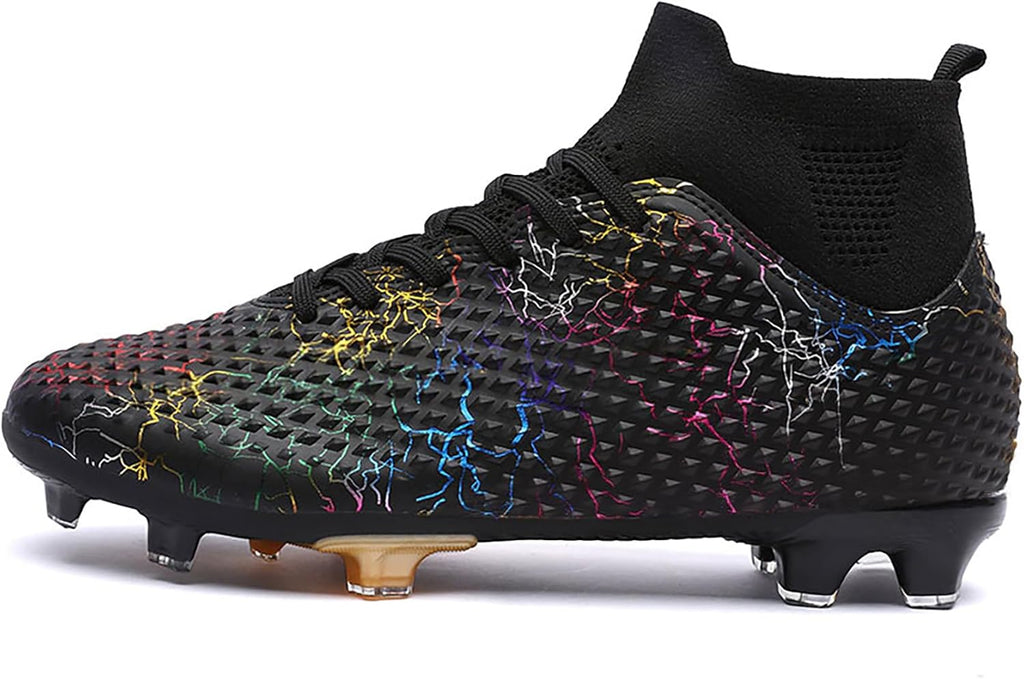 Men's Soccer Shoes High-Top Soccer Cleats Outdoor Breathable Athletic Professional Spikes Youth Boys Football Shoes Unisex