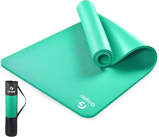 Thick Yoga Mat Non Slip, Large Size 72" L x 32" W x 0.6" TH, Premium Exercise & Fitness Mat with Carrying Strap and Bag, Workout Mats for Home-FlexoryFit