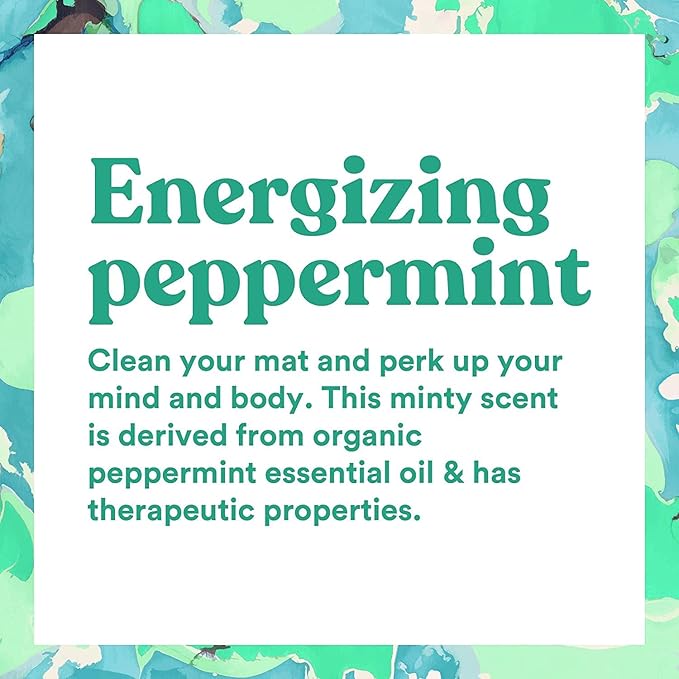 ASUTRA Yoga Mat Cleaner Spray Refill (Energizing Peppermint), 16 fl oz - No Slippery Residue, Organic Essential Oils, Deep-Cleansing for Fitness Gear & Gym Equipment-FlexoryFit