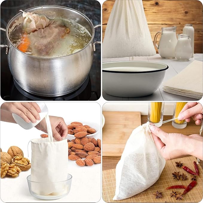MyLifeUNIT Soup Bags, Soup Socks for Cooking, 4" x 6", Set of 20