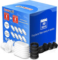 Official Replacement Filters for Tomxcute Cat Water Fountain 108oz/3.2L and 135oz/4.0L, 8 Pack Filters & 8 Sponges Foam Filter