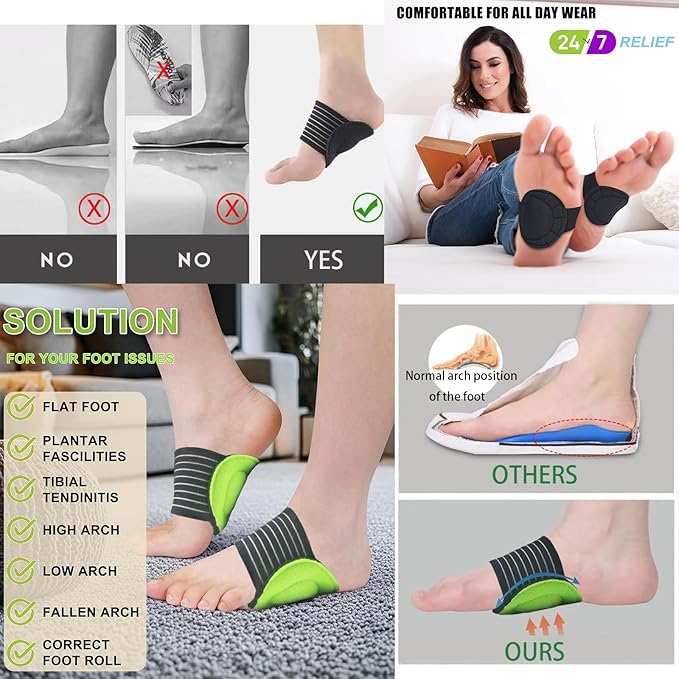 Gradient Fitness Therapy Stretching Belt, 12 Circle Multi Ring Stretching Belt (1.5 inches wide x 86.6 inches long), Therapy Equipment, Yoga Stretcher Strap,Leg Stretcher. Equipped with arch foot pads and pointed massage balls(BLACK)-FlexoryFit