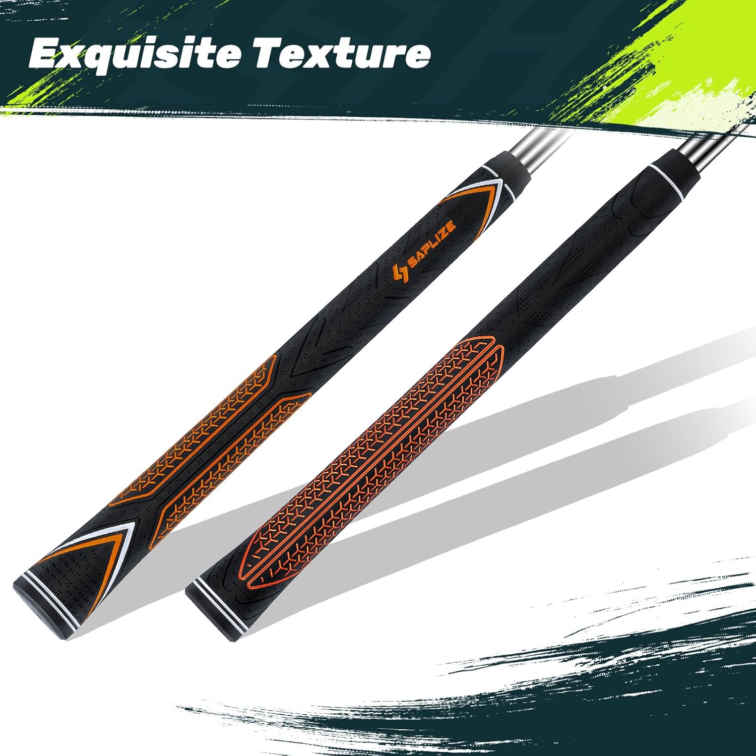 SAPLIZE High-performance Rubber Golf Grips 13 Pack, High Shock Absorption, Non-slip, Choose from 13 Grips with 15 Tapes or Full Regripping Kit, Available in Standard/Mid/Jumbo Sizes, CC10 Series
