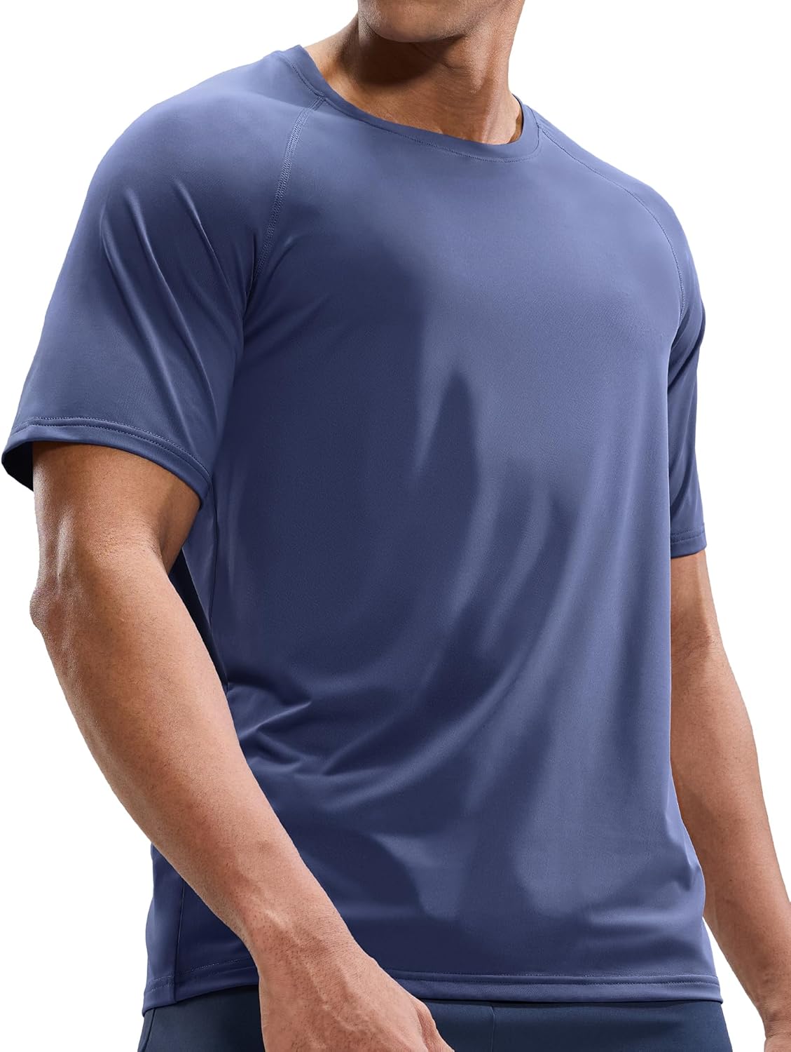 MIER Men's Dry Fit Workout T-Shirts Athletic Running Tee Short Sleeve Crew Neck Gym Tops, Polyester, Moisture Wicking