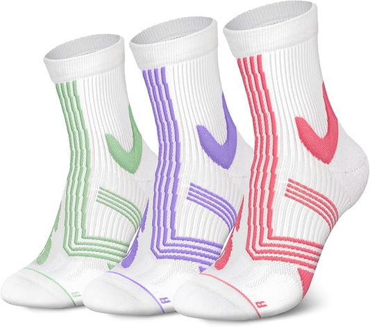 Hylaea Quarter Athletic Running Socks No Blister, Cushion Moisture Wicking Socks for Cycling Sport-FlexoryFit