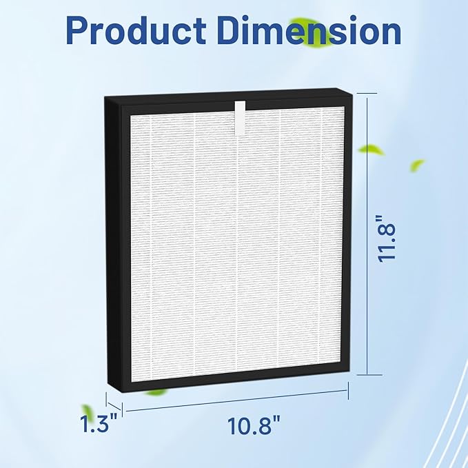 TZ-K2 Replacement Filter Compatible with ToLife Air Puri-Fier Filter TZ-K2-A, 3-in-1 H13 HEPA with Activated Carbon and Pre-Filter, 4 Pack