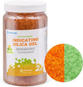 2lbs Premium Orange Silica Gel Desiccant Beads(Industry Standard 2-4 mm) - Rechargeable & Indicating Silica Gel Beads