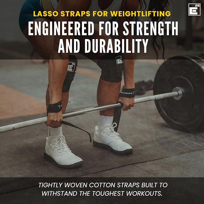 Element 26 Lifting Wrist Straps (Pair) With Guide - Weightlifting & Strength Training Straps for Men and Women-FlexoryFit