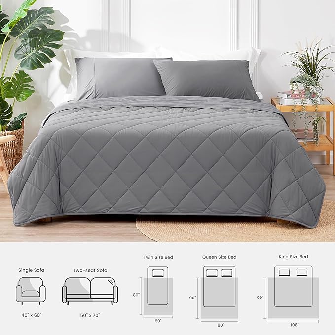 Cozy Bliss Cooling Throw Blanket for Hot Sleepers, Q-Max 0.4 Cooling Comfort 50x70, Cold Blankets for Night Sweats Sleeping, Ultra-Cool Lightweight Breathable Summer Blanket for Bed Travel
