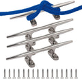 SHENGHUISS Boat Cleat 316 Stainless Steel Open Base Boat Dock Cleats（4"/5"/6"/8"/10"/12"） Silver/Gold for Boat, Dock, Kayaks, Nautical Decor ect