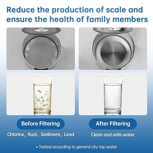 Water Filter for Sink Faucet,Faucet Water Filter with Blue Light,Filter Over 100 Gallons,NSF42 Reduces Chlorine,Bad Taste &Some Heavy Metals,Fit for Faucets with15/16,13/15"& 3/4",LJ203,1 Filter