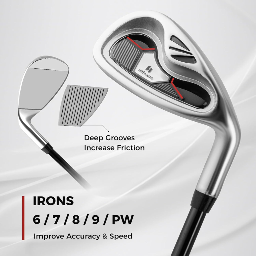 ULTIMATE Women's Complete Golf Club Set, 9/11pcs Right Handed Ladies Golf Clubs Set w/ 460cc Alloy Driver, #3 Fairway Wood, Hybrid, #6/#7/#8/#9/#P Irons & Putter