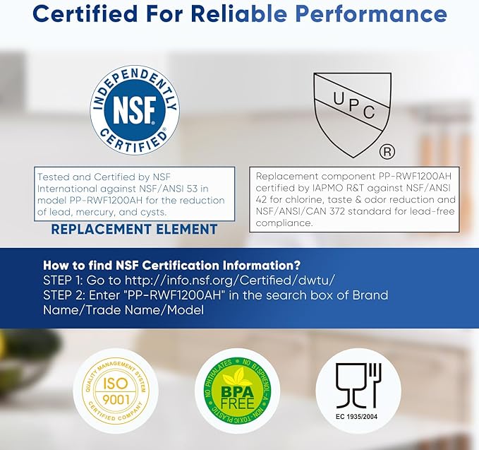 PUREPLUS LT700P NSF 53&42 Certified Replacement for LG ADQ36006101 Kenmore 469690, ADQ36006102, LFXS30766S, LFX28968ST, LFX31925ST, LFX31945ST, LT120F Refrigerator Water and Air Filter Combo, 2Pack