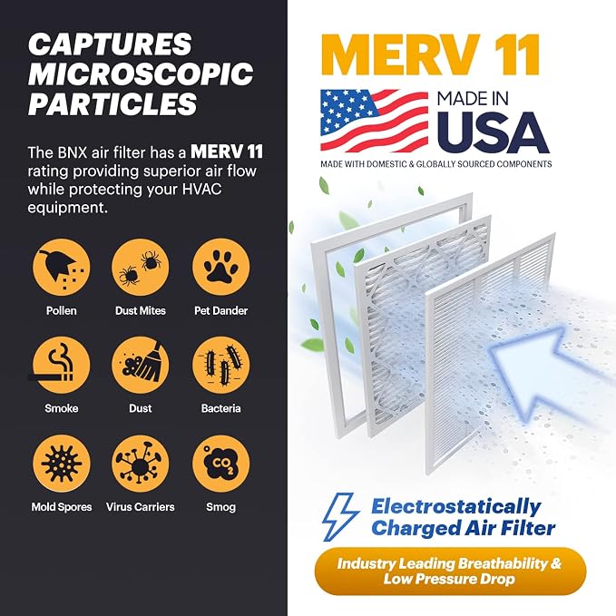 BNX TruFilter 20x25x1 Air Filter MERV 11 - Image 3