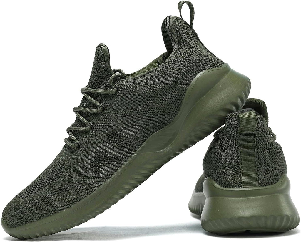Men's Non Slip Running Shoes Ultra Light Breathable Casual Walking Shoes Fashion Sneakers Mesh Workout Sports Shoes