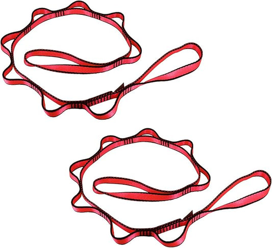 KIKIGOAL 2pcs Safety Daisy Chains Strong Climbing Strap Adjustable Nylon Strap Rope Yoga Pilates Stretching Straps-FlexoryFit