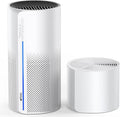 Afloia 2-in-1 Air Purifier & Humidifier Combo, Advanced 3-Stage Filtration, Whisper-Quiet Operation, Auto Shut-Off, 7-Color LED Light, Ideal for Pet Allergies & Smoke (White)