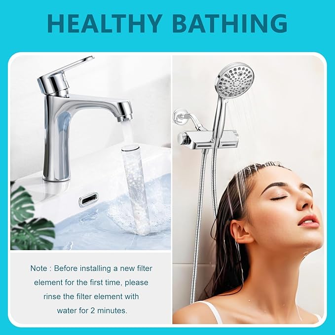 Replacement Filter for Showerhead Cartridge,Compatible with MakeFit SSJ731 Showerhead,Multi Stage Shower Filtration Systems for Hard Water,Reduces Chlorine.(2Pack)