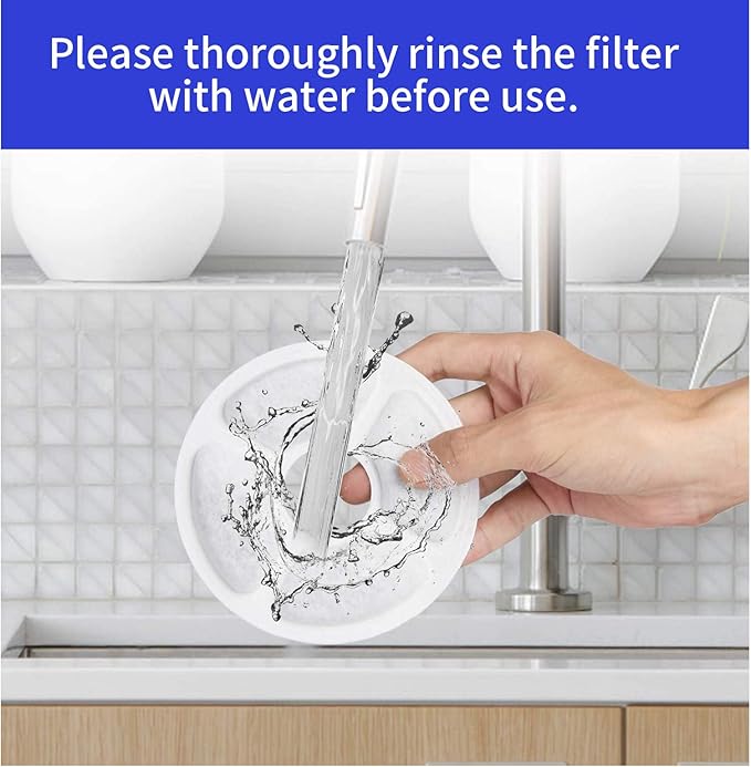 Replacement Filters for Pet Water Fountain - Activated carbon Filters for Cats and Dogs Automatic Water Dispenser (16 Pack)