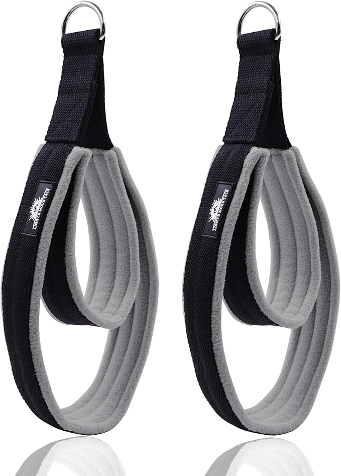 1 Pair Enhanced Pilates Double Loop Straps for Reformer, Thickened D-Ring Handle Straps, Yoga Exercise Accessories in 2 Lengths and Multicolor for Home Gym Workout-FlexoryFit