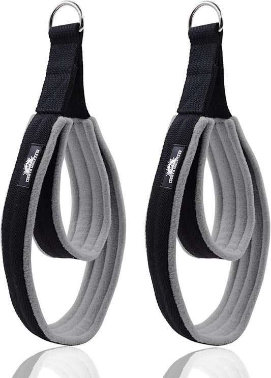 1 Pair Enhanced Pilates Double Loop Straps for Reformer, Thickened D-Ring Handle Straps, Yoga Exercise Accessories in 2 Lengths and Multicolor for Home Gym Workout-FlexoryFit