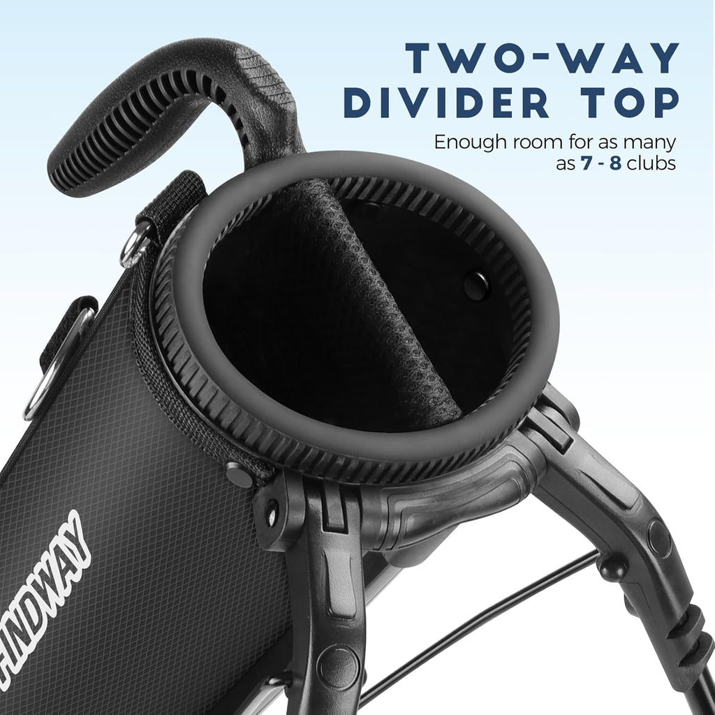 Findway Golf Stand Bag, Small Golf Bag for The Driving Range, Par 3 and Executive Courses, Lightweight Golf Club Carry Bag with Ball Holder and Pockets for Men Women